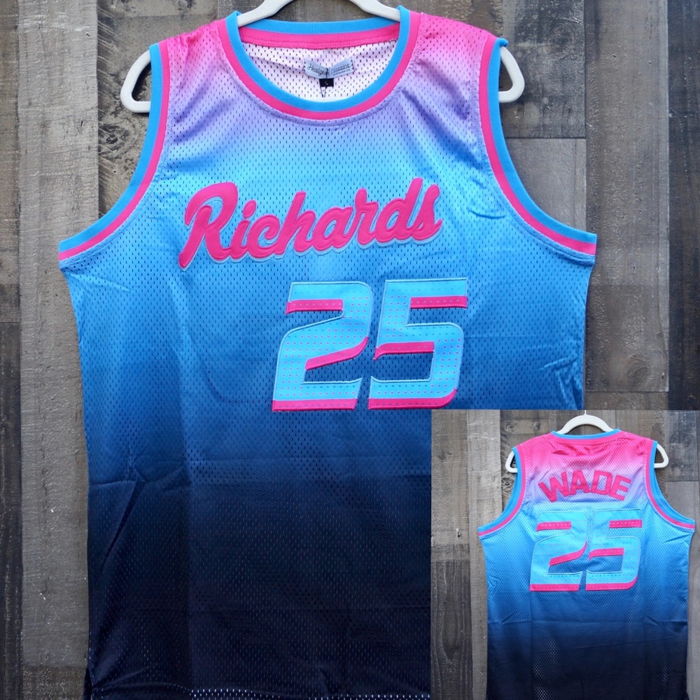 Dwayne Wade Headgear Classics Embroidered Harold Richards HG Jersey
